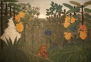 Henri Rousseau The Repast of the Lion painting